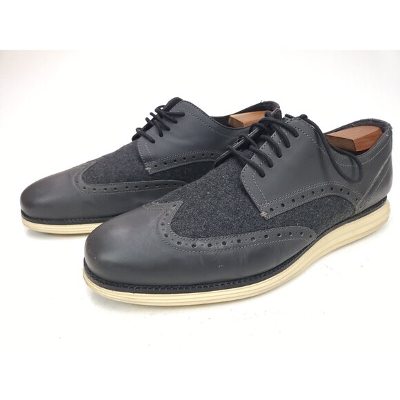 Cole Haan Original Grand Mens Size 11 M Wingtip Oxfords Gray C28861 main image 5